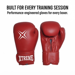 Gants de boxe en cuir en gros, gants de combat sportifs avec fermeture auto-agrippante au poignet, équipement de boxe, logo personnalisé - Product Image 5