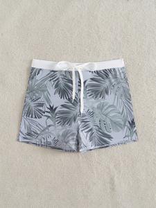 กางเกงว่ายน้ำชาย แห้งเร็ว ลายดอกไม้ ชุดชายหาด ความยาวระดับเข่า น้ำหนักเบา ระบายอากาศได้ดี กันน้ำ ผ้าทอ ทรงพอดีตัวสำหรับฤดูร้อน - Product Image 6