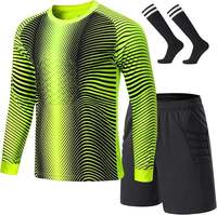 Maillot de Gardien de But pour Hommes Adultes, Tenue d'Équipe, Ensemble Manches Courtes et Short, 100% Polyester Maille, Logo Personnalisé, Séchage Rapide