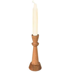 Wooden Candle Holder for Taper Candles Natural Mango Wood Vintage Style 18 cm <b>Tall</b> Candle Stand for Fireplace <b>Dining</b> <b>Table</b> - Product Image 6