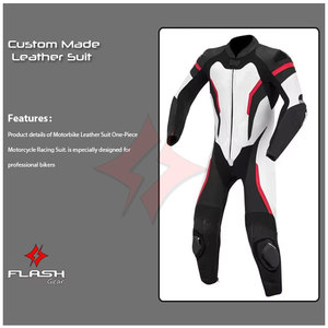 Combinaison de course en cuir pour moto personnalisée, design sur mesure, noir et blanc, combinaison de moto en cuir pour pilote rapide - Product Image 5