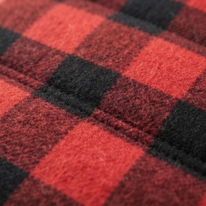 Veste matelassée pour homme, rouge et noir à carreaux, col montant, fermeture éclair, coupe-vent, décontractée, épaisse, pour l'hiver - Product Image 6