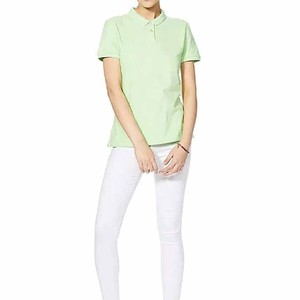 Polo de Manga Corta para Mujer, Color Sólido, Tejido Piqué, Largo Regular, Estilo Casual, Teñido Liso, 2026, Último Modelo, ODM - Product Image 6