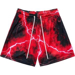 Pantalones Cortos Deportivos Personalizados con Logotipo Frontal, Impresión 3D, 100% Algodón, Estilo Casual, Hip Hop, Streetwear, Malla Transpirable de Secado Rápido para Hombre - Product Image 4