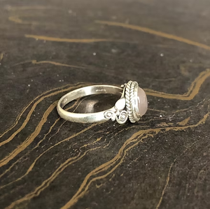 Rose <b>Quartz</b> <b>Ring</b> 925 Sterling Silver Designer Elegant Luxury Design Everyday Wear 3.2g - Product Image 4