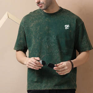 T-shirt en coton premium délavé à l'acide pour homme – Confortable au quotidien, tissu doux et respirant, idéal pour la mode urbaine - Product Image 5