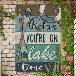 CIFbuy Plaque en aluminium vintage rustique 8x12 pouces, thème ferme et pêche, pour TikTok ou pour le service de retrait Temu - Product Image 1