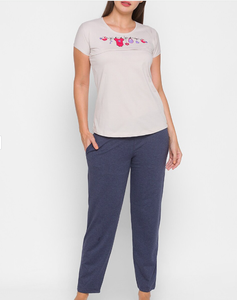Ensemble de vêtements de nuit Omen, pyjama confortable à manches courtes, vêtements de nuit respirants, vêtements de maison pour femmes, vente en gros - Product Image 3