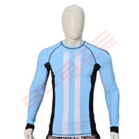 Maillot de compression personnalisé à manches longues pour homme, respirant, séchage rapide, écologique, coupe ample, idéal pour le MMA et le BJJ