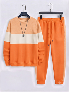 Ostriya Intl Conjunto Deportivo de Manga Larga, Corte Regular, Estilo Urbano, Tejido Grueso, Diseño Sólido, 100% Algodón, Secado Rápido, con Cordón Ajustable - Product Image 3