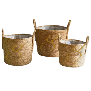 Cesta de mimbre tejida a mano: maceta y contenedor de almacenamiento estilo bohemio - Product Image 3