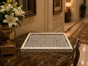 Modern Design Standard Quality Bone Inlay Serving <b>Tray</b> safe Tea Serving & <b>Storage</b> <b>Tray</b> Nesting Adorable Design in Best Price - Product Image 4