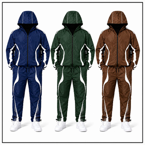Ensemble coupe-vent imprimé à capuche pour homme, style streetwear, 100 % nylon léger, haute qualité, vente chaude - Product Image 1