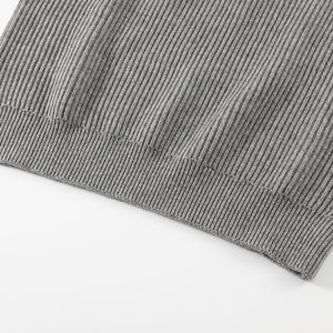 เสื้อสเวตเชิ้ตผู้ชายแบบสั่งทำพิเศษ ผ้าขนแกะเมอริโน 100% แบบสวมหัว ถักลายริบ 12GG เสื้อถักไหมพรม ผลิตโดย Maanify2026 - Product Image 6