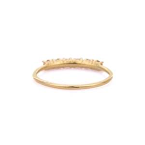 14K Solid Gold Hiphop Ruby Ring Set-Resizable Wedding Band - Product Image 4