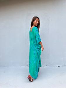 Caftán de Verano para Mujer, Estilo Mediterráneo, CM 55, Vestido de Playa para Vacaciones, Ropa Informal Tropical - Product Image 5