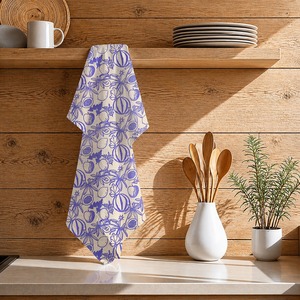 Serviette de cuisine 100% coton, bonne absorption, design imprimé, serviettes de cuisine avec taille et logo personnalisés. - Product Image 1