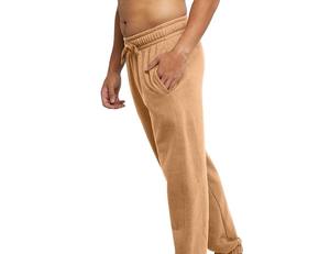 Pantalones deportivos de lona para hombre, casuales de primavera, con forro polar, cintura media, frente plano, cierre con cordón, impermeables, transpirables, con cordones. - Product Image 3