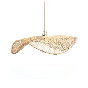 Abat-jour en rotin naturel, lampe suspendue en bambou, couvre-lampes en osier, designs asiatiques modernes écologiques pour la maison, les hôtels, les restaurants - Product Image 4