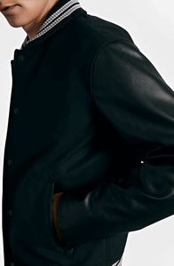 Men's Varsity <b>Jacket</b> New Arrival Baseball Bomber College Letterman Style Custom Logo Embroidered Stand Collar - Product Image 3