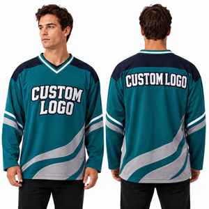 Camiseta de hockey sobre hielo de malla, personalizada, al por mayor, uniforme deportivo para equipo, práctica, juego, partido, torneo, entrenamiento, clásica, retro, moderna - Product Image 1