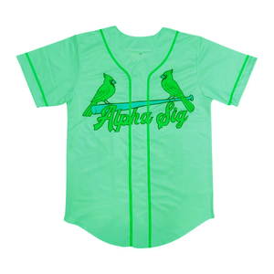 Maillot de baseball personnalisé à manches courtes en polyester, qualité professionnelle, numéros d'équipe pour adultes, best-seller, nouvelle arrivée - Product Image 1
