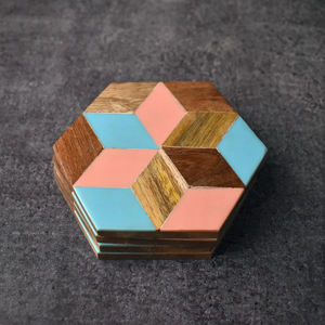 Resin Wood Coasters Classic Eco-Friendly Square Design Customizable Thickness FC-3677 by FAIZA <b>CRAFT</b> - Product Image 4