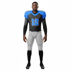 Uniforme de Fútbol Americano Transpirable Unisex de Dos Tonos, Diseño Sublimado Personalizable, 100% Poliéster, Talla Grande, Venta Caliente - Product Image 4