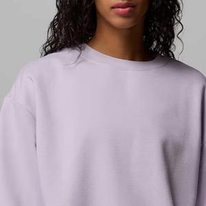 Sweat-shirt d'hiver pour femme 2026, coupe confortable, tricoté, brodé, 100 % coton, durable, service OEM pour la vente en ligne - Product Image 5