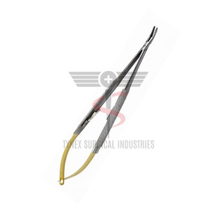 Ensemble de micro-porte-aiguilles, ciseaux et pinces Castroviejo en acier inoxydable, manuel, réutilisable, instrument chirurgical de microchirurgie - Product Image 3