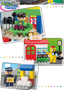 Jeu de train en plastique ABS OXFORD unisexe pour tout-petits avec rails et figurines pour les enfants de 3 ans et plus, fabriqué en Corée - Product Image 3