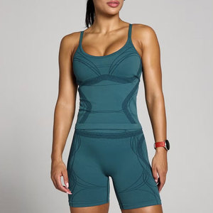 Women Seamless Yoga Wear Clothes Manufacturer Gym High Strength Training Tank Top Body Fit Longline High <b>Compression</b> <b>Vest</b> - Product Image 3