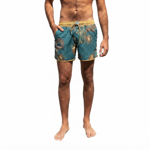 Custom Print Board Shorts <b>for</b> <b>Men</b> 100% Polyester Mid Waist Swim <b>Trunks</b> Elastic Waist Lining Swimming Shorts Swimwear Beach Short - Product Image 1
