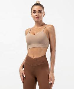 Conjunto de Yoga Personalizado sin Costuras para Mujer, Tela Acanalada, Leggings de Cintura Alta, Sujetador Deportivo, Tallas Grandes, Ecológico, Elástico en Cuatro Direcciones - Product Image 6