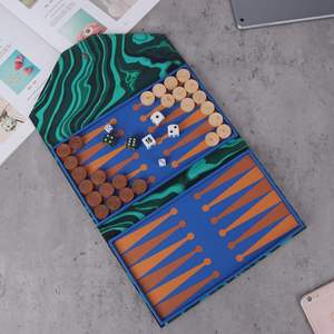 AQDAS INDUSTRIES AI-LRB-009 2026 Nuevo Juego de Backgammon de Lujo Enrollable de Cuero, Portátil, Inteligente y Hecho a Mano - Product Image 6