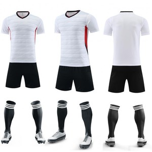 Maillot de football pour homme personnalisé avec nom d'équipe, col ras du cou, uni, sportif, perlé, séchage rapide, respirant, en maille, manches courtes, polyester - Product Image 1