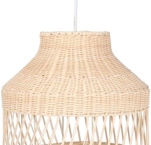Unique Two-Section Shape Rattan Lampshade Hand-Woven Pendant <b>Light</b> Fixture Decorative Ceiling Hanging <b>Chandelier</b> For Cafe Bar - Product Image 4