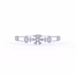 Sparkling Moissanite Diamond Bracelet High Quality 18K Yellow/ White/ Rose Gold Non-Fade Hip Hop Jewelry for <b>Men</b> and Women - Product Image 2