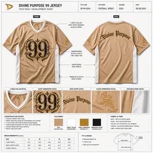 เสื้อเจอร์ซีย์ตาข่ายสไตล์บาสเก็ตบอลผู้ชายขนาดใหญ่พิเศษแบบ OEM สีแชมเปญโกลด์ รุ่น Retro 99 ปักลายสตรีทแวร์ - Product Image 6