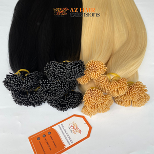 Couleurs personnalisables Style droit Pas de synthétique I Tip Extensions de cheveux Prix de gros Usine vietnamienne Expédition dans le monde entier - Product Image 3