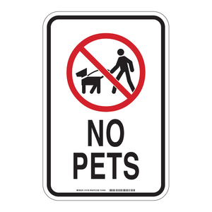 Panneau de signalisation Brady « Pas de animaux » 18 po H x 12 po L, pour intérieur et extérieur - Product Image 3