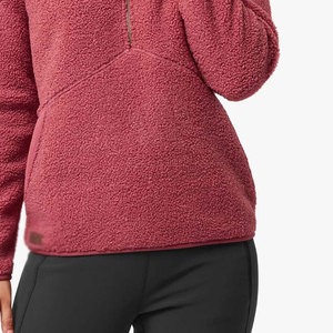 Sweat-shirt en polaire Sherpa tendance pour femme, haute qualité, mode hiver, col montant, logo frontal, respirant, écologique, personnalisable - Product Image 3