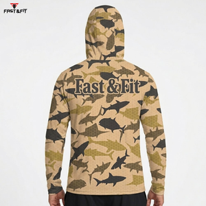 Sudadera con Capucha para Pesca, Sublimada, de Poliéster, de Secado Rápido, Personalizada, Ligera, con Protección Solar y Manga Larga, para Senderismo y Pesca al Aire Libre - Product Image 5