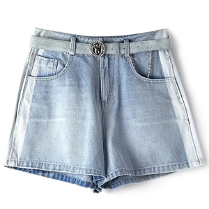 Zipper <b>Fly</b> Lady Casual wear Denim Shorts Personalized ODM service low MOQ Women Short <b>Jeans</b> Knee Length Shorts denim for Women - Product Image 1