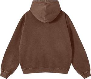 Sweat à capuche zippé de qualité supérieure, 100% coton, pour homme, lourd, avec lavage à l'acide, style vintage, personnalisable pour l'hiver - Product Image 2