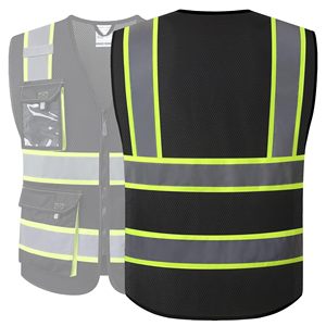 Safety Vests with Pockets for Men Women High Visibility Reflective Vest Mesh Fabric <b>Construction</b> Safety Apparel Neon <b>Work</b> Vest - Product Image 3