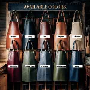 Tablier de boucher en cuir véritable sur mesure, résistant, anti-odeur, imperméable et anti-huile, vêtement de travail protecteur pour la transformation de la viande et la cuisine - Product Image 4