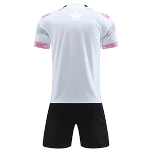 ชุดเสื้อฟุตบอลแขนสั้นสีดำสำหรับผู้เล่นทุกเพศ พร้อมกางเกงซับเหงื่อ ชุดฝึกซ้อมฟุตบอลสำหรับผู้ใหญ่ ทุกฤดูกาล แบบสวมด้านหน้า - Product Image 1