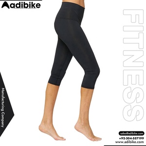 Leggings de yoga capri sans couture taille haute pour femme, effet ventre plat, légers, respirants, séchage rapide, Spandex/Polyester, toutes saisons - Product Image 3