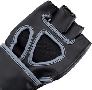 Gants UFC MMA en cuir, respirants, rouge et noir, demi-doigts, fermeture auto-agrippante, unisexe adulte, personnalisables, arts martiaux - Product Image 5